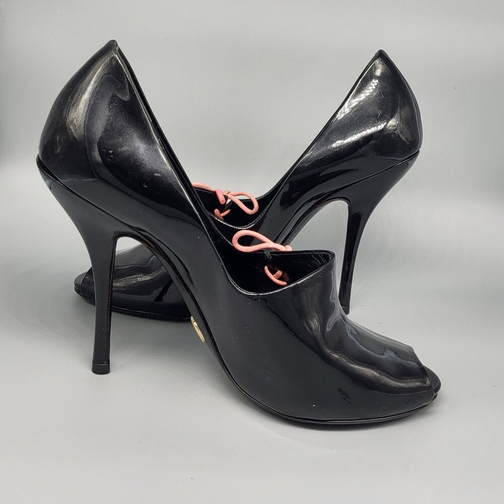 Gucci Patent Peep Toe Heels - Picture 12 of 15